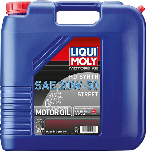 LIQUI MOLY H-D? Synthetic 4T Street Oil - 20W-50 - 20 Liter 22118