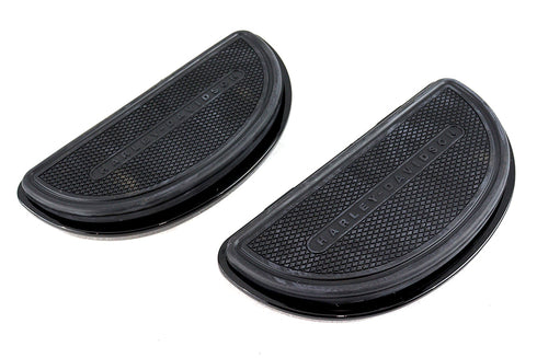 V-Twin Gloss Black Passenger Half Moon Footboard Set - 27-0009