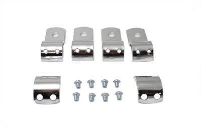 Wyatt Gatling Chrome 1-1/8 inch Footpeg Mount Clamp Set - 27-0038