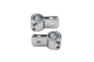 Wyatt Gatling Chrome 1 inch Footpeg Mount Clamp Set - 27-0039