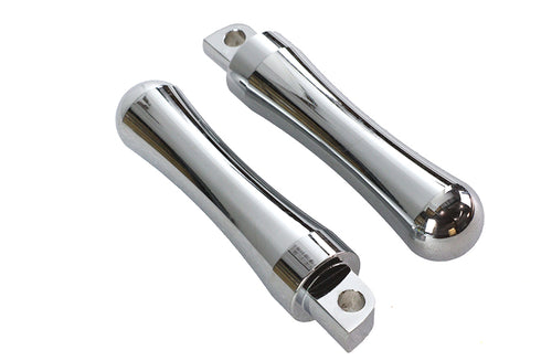 V-Twin Chrome Contour End Footpeg Set - 27-0043