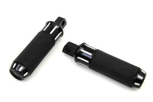 Wyatt Gatling Black Clear Cut Style Footpeg Set - 27-0096