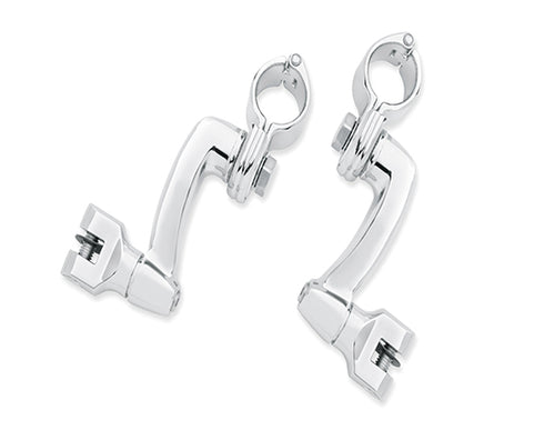 V-Twin 360 Adjustable Passenger Footpeg Mount Kit Chrome - 27-0208