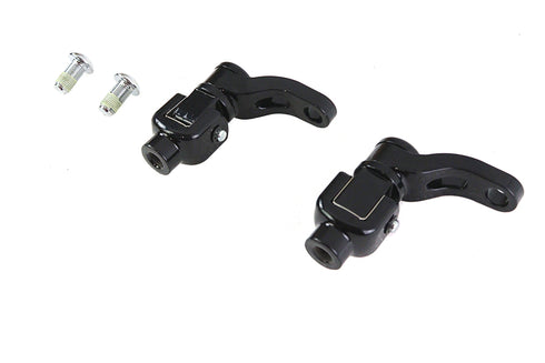V-Twin 360 Adjustable Passenger Footpeg Mount Kit Black - 27-0209