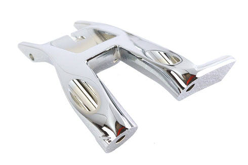 V-Twin M8 Left Bracket Footboard Mount Chrome - 27-0212