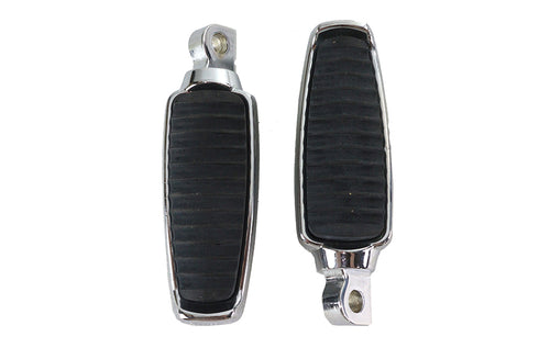 Wyatt Gatling Chrome Footpeg Set with Rubber Inlay - 27-0325