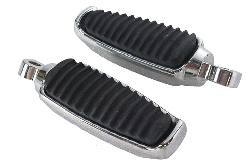 Wyatt Gatling Chrome Footpeg Set with Rubber Inlay - 27-0325