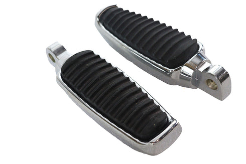 Wyatt Gatling Chrome Footpeg Set with Rubber Inlay - 27-0326