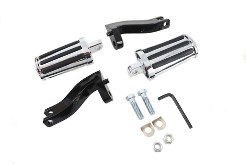V-Twin Rail Style Adjustable Footpeg Kit Black - 27-0362