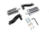 V-Twin Rail Style Adjustable Footpeg Kit Black - 27-0362