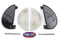 V-Twin Half Moon Footboard Set Black - 27-0372