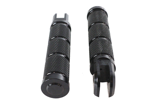 Wyatt Gatling Black Retro Driver Footpeg Set - 27-0457