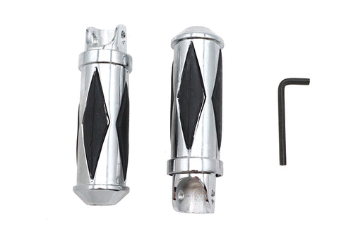 V-Twin Chrome Diamond Style Footpeg Set - 27-0554