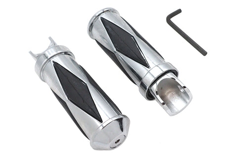 V-Twin Chrome Diamond Style Footpeg Set - 27-0554