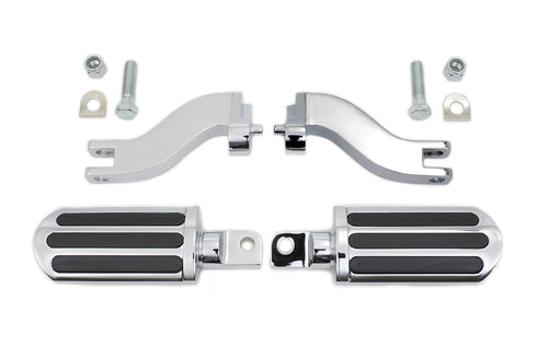 V-Twin Rail Style Adjustable Footpeg Kit Chrome - 27-0564