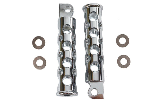 V-Twin Chrome Hole Shot Style Footpeg Set - 27-0585
