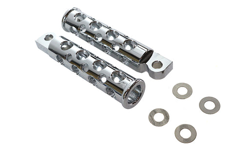 V-Twin Chrome Hole Shot Style Footpeg Set - 27-0585