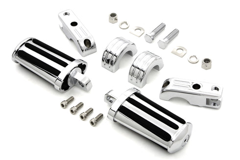 V-Twin Chrome Railer Style Footpeg Set - 27-0587