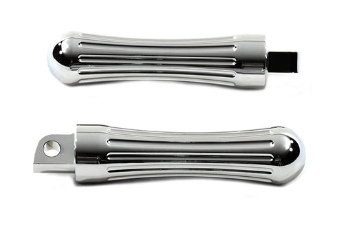 V-Twin Chrome Billet Batique Style Footpeg Set - 27-0603