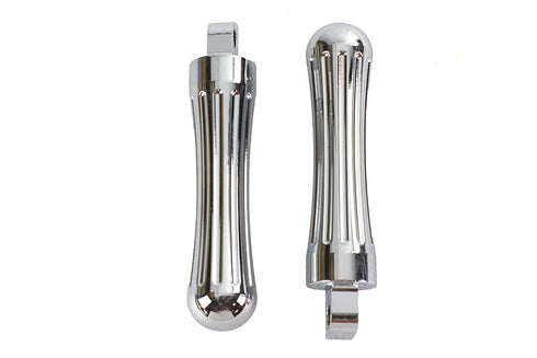 V-Twin Chrome Billet Batique Style Footpeg Set - 27-0603