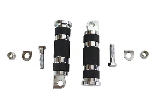 V-Twin Chrome Magna Ring Style Passenger Footpeg Set - 27-0615