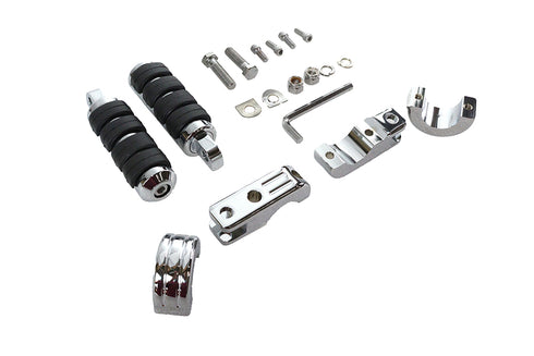 V-Twin Chrome Engine Bar Footpeg Mount Kit with Footpegs - 27-0660