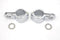 V-Twin Chrome 1-1/8 inch Footpeg Mount Clamp Set - 27-0673