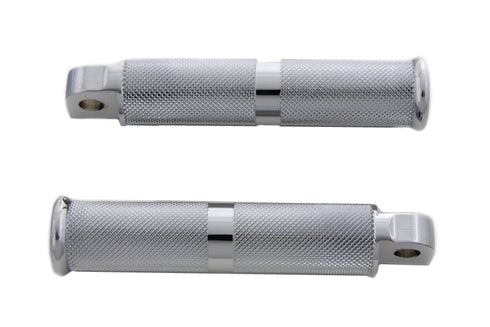 Wyatt Gatling Chrome Hollow Knurled Footpeg Set - 27-0724