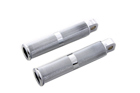 Wyatt Gatling Chrome Hollow Knurled Footpeg Set - 27-0724