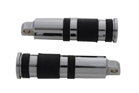 Wyatt Gatling Chrome Banded Skull End Footpeg Set - 27-0726