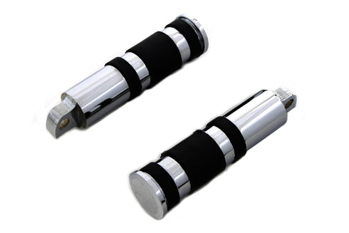 Wyatt Gatling Chrome Banded Skull End Footpeg Set - 27-0726