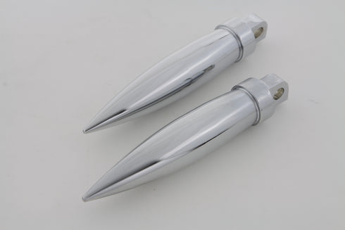 Wyatt Gatling Chrome Long Torpedo Style Footpeg Set - 27-0731