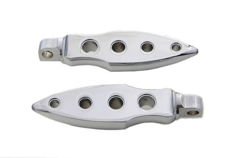 Wyatt Gatling Chrome Dagger Drilled Footpeg Set - 27-0733