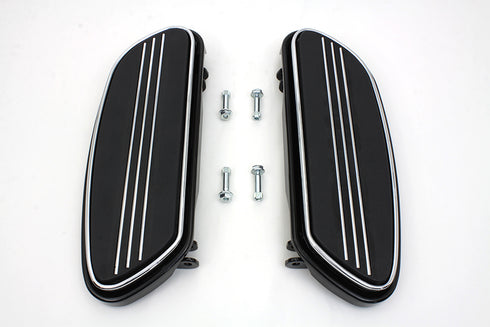V-Twin Driver Black Footboard Set - 27-0748