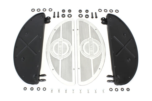 V-Twin Deluxe Half Moon Footboard Set - 27-0751