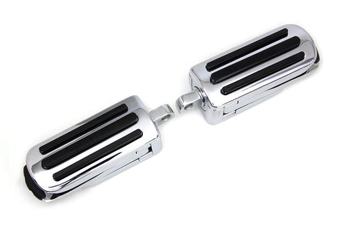 V-Twin Chrome Footpeg Set with Heel Rest - 27-0765