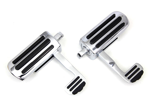 V-Twin Chrome Footpeg Set with Heel Rest - 27-0765