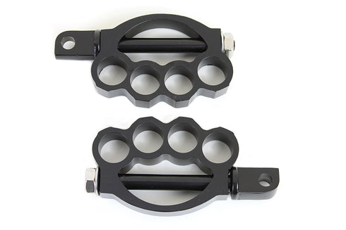 Wyatt Gatling Knuckle Footpeg Set Black - 27-0770