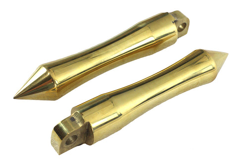 V-Twin Solid Brass Pirate Spike Footpeg Set - 27-0775