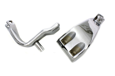 V-Twin Chrome Driver Footpeg Mount Set - 27-0804