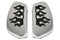 Wyatt Gatling Driver Footboard Set Chrome with Flame Design - 27-0808