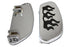 Wyatt Gatling Driver Footboard Set Chrome with Flame Design - 27-0808