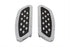 Wyatt Gatling Driver Footboard Set Chrome with Diamond Design - 27-0809