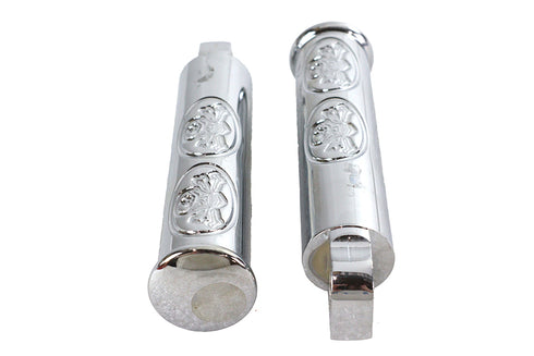 Wyatt Gatling Chrome Skull Style Footpeg Set - 27-0821