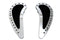 Wyatt Gatling Chrome Driver Half Moon with Rubber Footboard Set - 27-0824