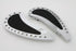 Wyatt Gatling Chrome Driver Half Moon with Rubber Footboard Set - 27-0824