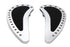 Wyatt Gatling Chrome Driver Half Moon with Rubber Footboard Set - 27-0824