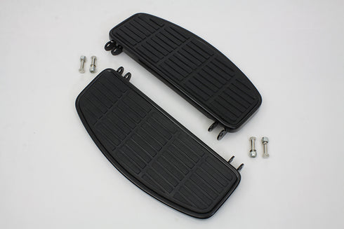 V-Twin 'D' Driver Footboard Set Gloss Black - 27-0826