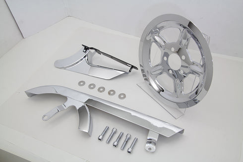 V-Twin Chrome Belt Guard and Pulley Cover Kit - 27-0848