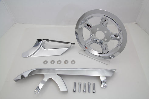 V-Twin Chrome Belt Guard and Pulley Cover Kit - 27-0848
